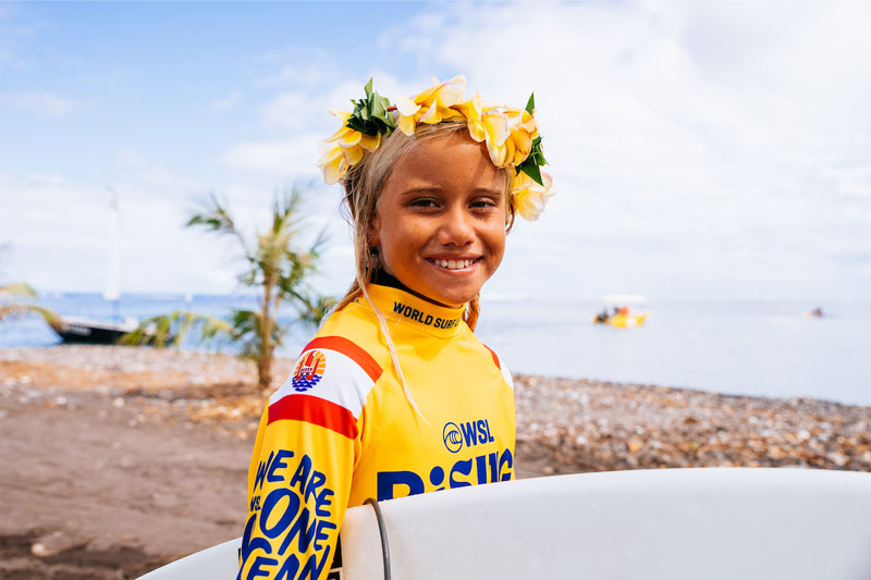 Kelia Mehani: la niña de 12 años que enfrenta las olas monstruosas de Teahupo’o