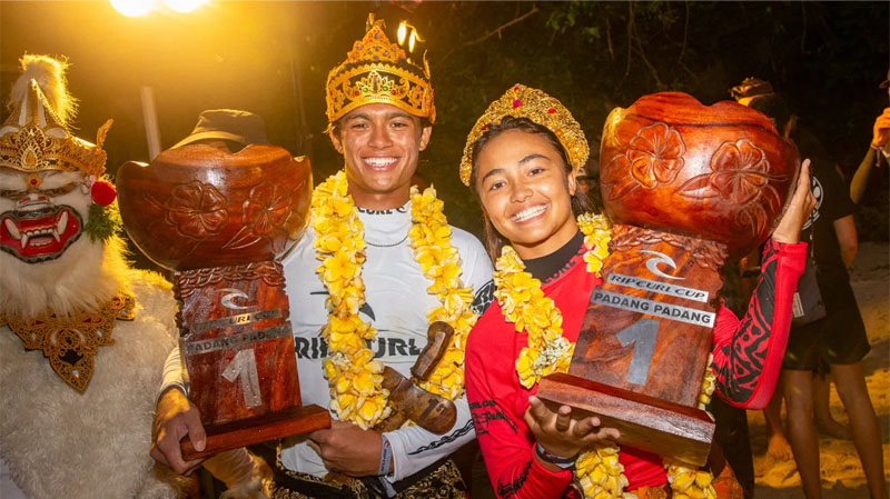 Westen Hirst y Jasmine Studer conquistaron el Rip Curl Cup Padang Padang
