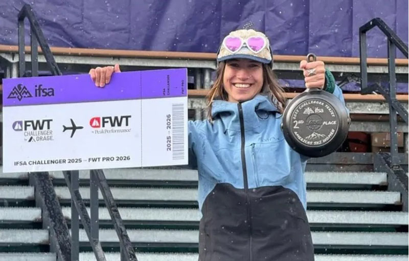 Agostina Vietti obtuvo un histórico 4to puesta en la primera fecha del Freeride World Tour 